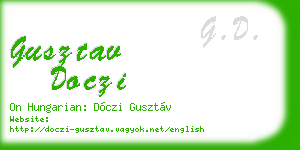 gusztav doczi business card